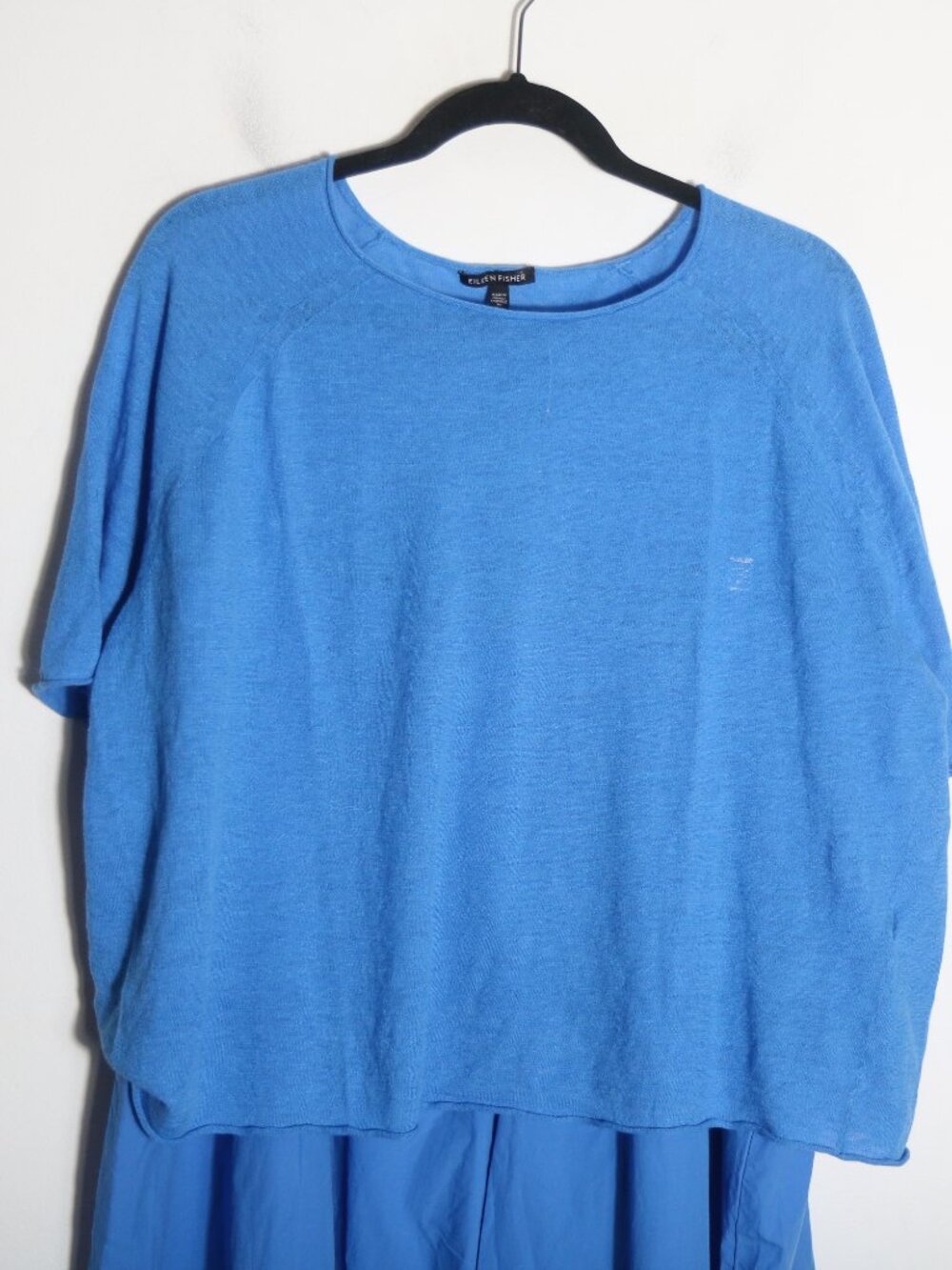 Eileen Fisher Organic Cotton Poplin Skirt Pant Set Linen Top XL Calypso Boho - Picture 3 of 8